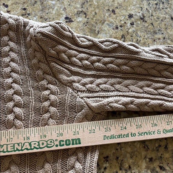 Brown CableKnit Cardigan Sweater women's size medium Express - Picture 7 of 8